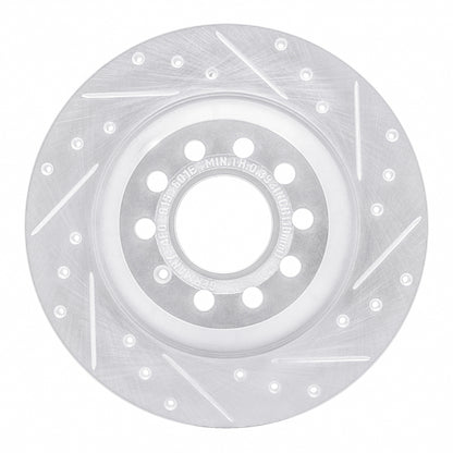 R1 Concepts R1 05-11 Audi A6 Quattro Rear Right Drilled & Slotted Silver Brake Rotor