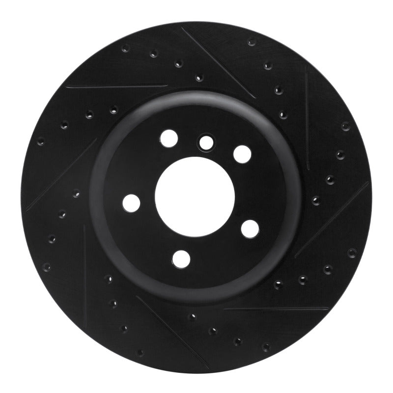 R1 Concepts R1 13-21 BMW 428I xDrive Coupe & Convertible Rear Right Drilled & Slotted Black Brake Rotor