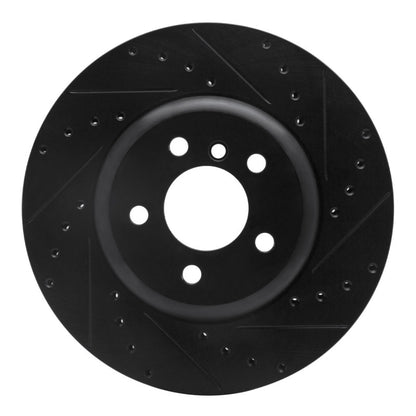 R1 Concepts R1 13-21 BMW 428I xDrive Coupe & Convertible Rear Right Drilled & Slotted Black Brake Rotor