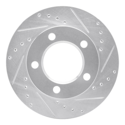 R1 Concepts R1 94-96 Ford F-150 4WD Front Right Drilled & Slotted Silver Brake Rotor