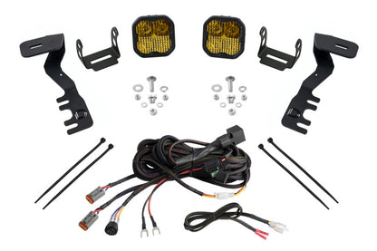 Diode Dynamics 2024+ Toyota Tacoma SS3 LED Ditch Light Kit- Sport Yellow Combo