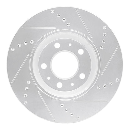 R1 Concepts R1 06-10 Pontiac SOLSTICE Front Left Drilled & Slotted Silver Brake Rotor