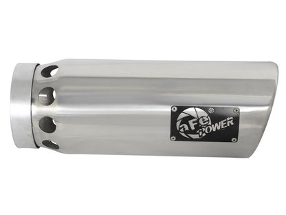 aFe MACHForce XP Cat-Back SS-304 5in Intercooled Exh Tip 5in In x 6in Outx16inL Bolt-On Right (Pol)