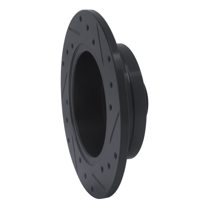 R1 Concepts R1 81-85 Mazda RX-7 Rear Left Drilled & Slotted Black Brake Rotor