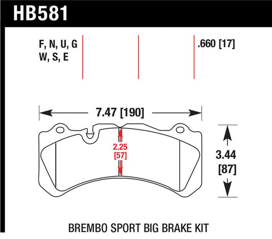 Hawk Performance Hawk 09 Nissan GT-R R35 Brembo DTC-70 Race Front Brake Pads