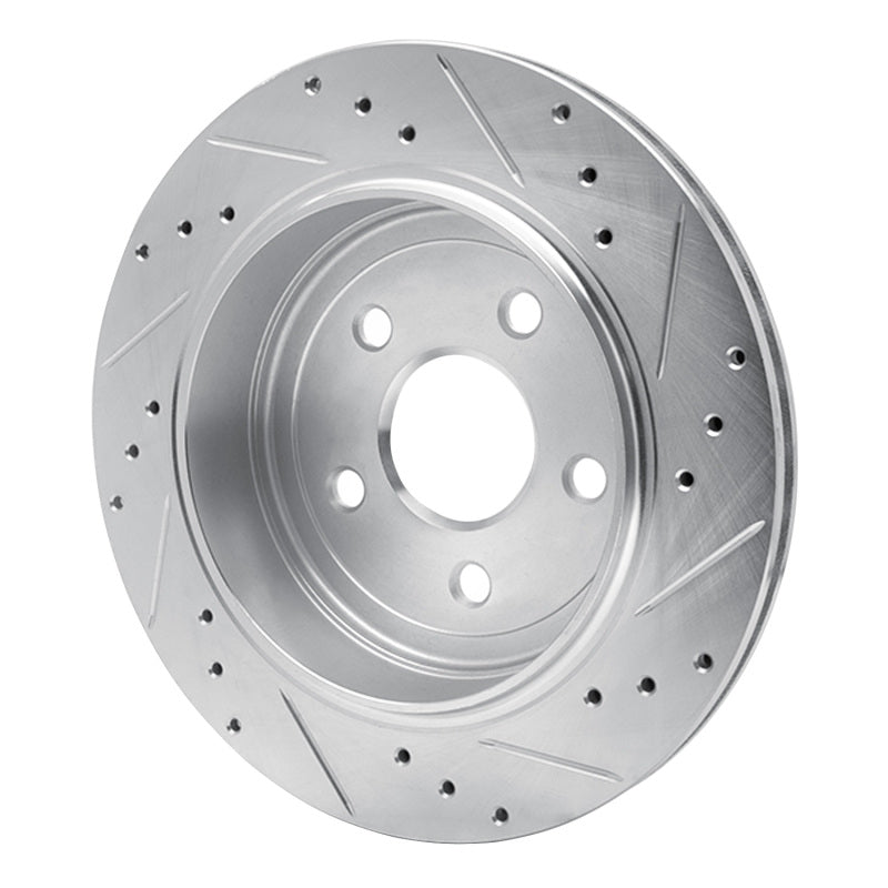 R1 Concepts R1 11-25 Dodge Durango Rear Left Drilled & Slotted Silver Brake Rotor