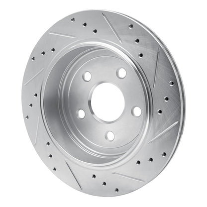 R1 Concepts R1 11-25 Dodge Durango Rear Left Drilled & Slotted Silver Brake Rotor