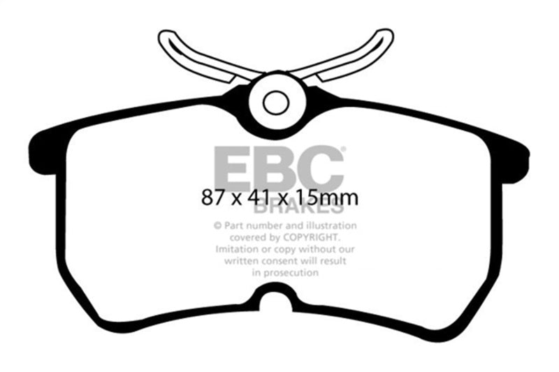 EBC 06-13 Audi A3 2.0T (Girling Rear Caliper) Bluestuff Front Brake Pads