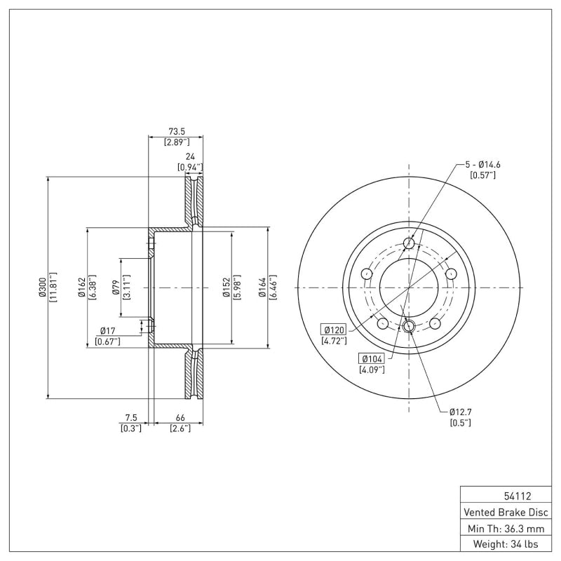 DFC 06-13 BMW 125i (Mexico) Front Brake Rotor