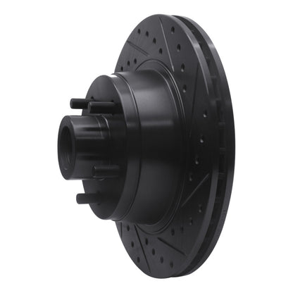 R1 Concepts R1 76-81 Chrysler CORDOBA Front Right Drilled & Slotted Black Brake Rotor