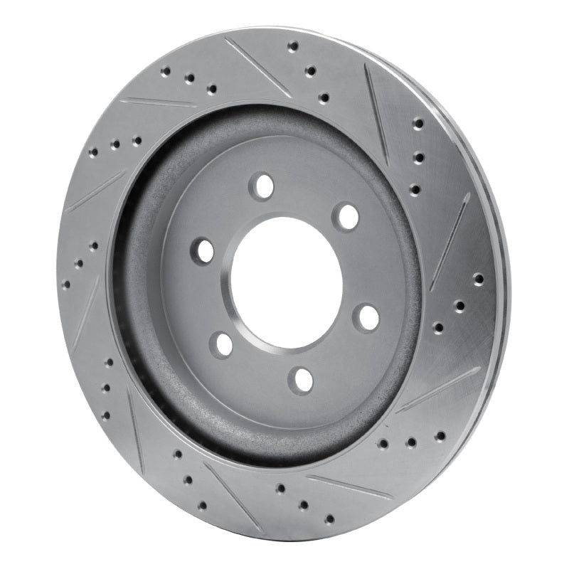 R1 Concepts R1 18-21 Ford F-150 4WD Rear Left Drilled & Slotted Silver Brake Rotor
