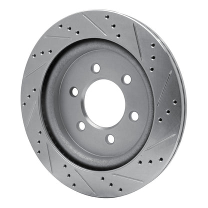 R1 Concepts R1 18-21 Ford F-150 4WD Rear Left Drilled & Slotted Silver Brake Rotor