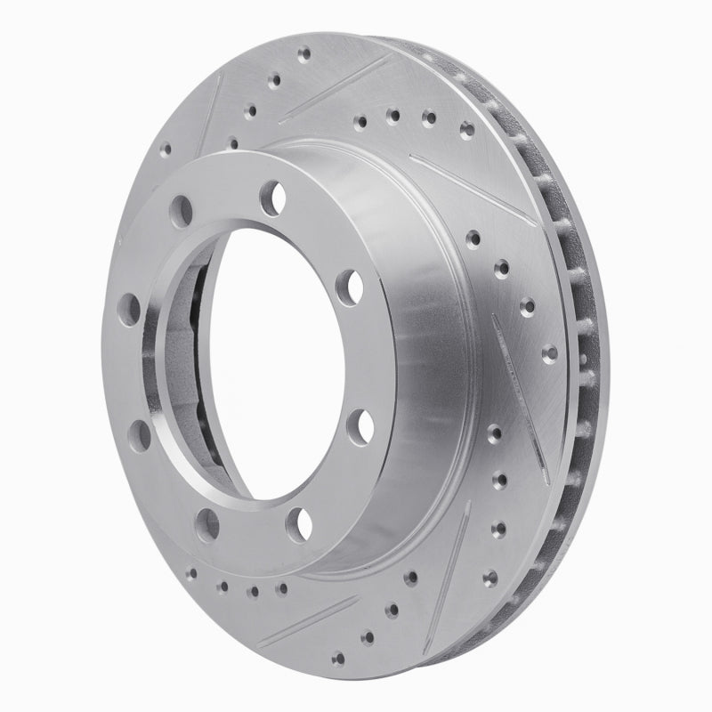 R1 Concepts R1 80-94 Ford F-250 4WD (Excl Super Duty) Front Left Drilled & Slotted Silver Brake Rotor