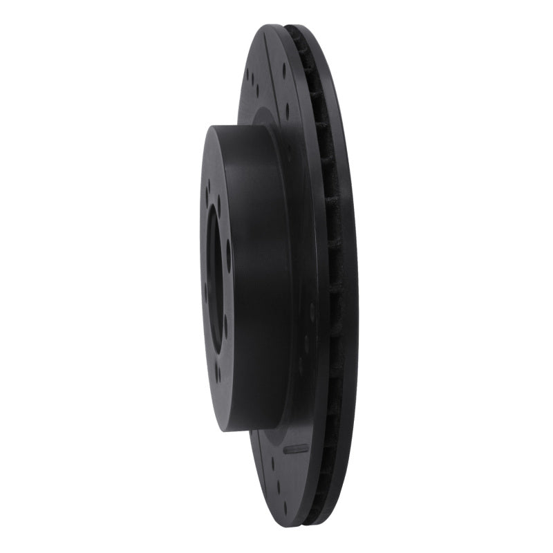 R1 Concepts R1 93-99 Dodge STEALTH Rear Right Drilled & Slotted Black Brake Rotor