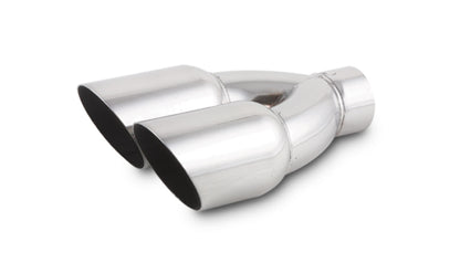 Vibrant Dual 3.5in Round SS Exhaust Tip (Single Wall Angle Cut)