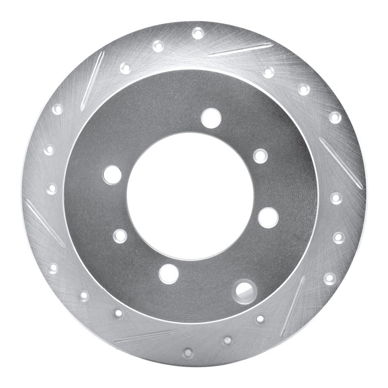 R1 Concepts R1 92-04 Dodge COLT Rear Left Drilled & Slotted Silver Brake Rotor