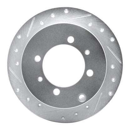 R1 Concepts R1 92-04 Dodge COLT Rear Left Drilled & Slotted Silver Brake Rotor