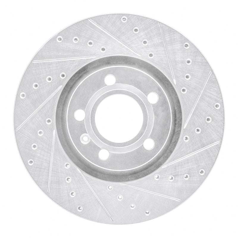 R1 Concepts R1 97-06 Audi A6 Quattro Front Right Drilled & Slotted Silver Brake Rotor