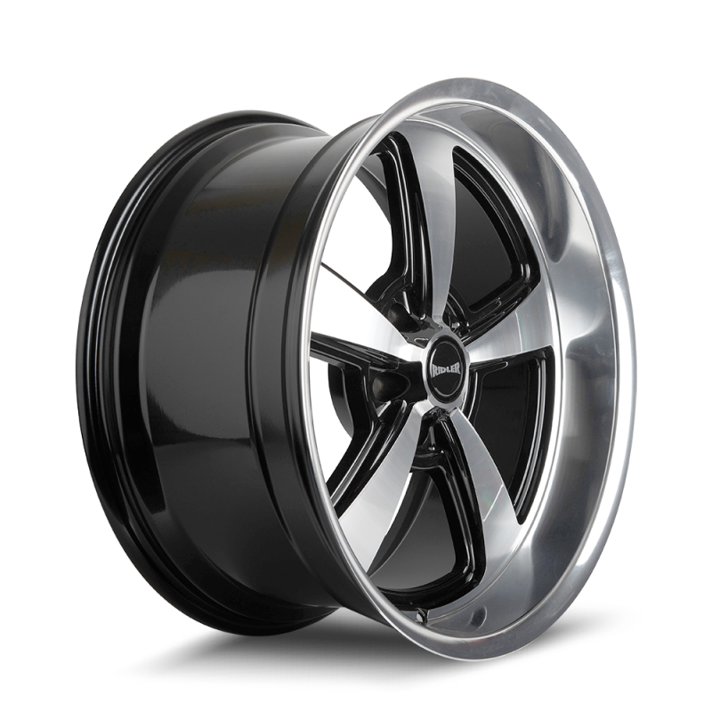 Ridler Wheels Ridler 652 20x8.5 / 5x120.65 BP / 0mm OS / 83.82mm Hub Gls Blk w/ Diamond Cut Face & Lip Wheel