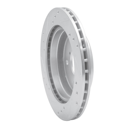 R1 Concepts R1 86-91 Mazda RX-7 Rear Right Drilled & Slotted Silver Brake Rotor