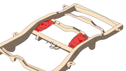RustBuster Rust Buster FJ Cruiser & 4Runner Rear Upper Coil Spring Bucket & Shock Mount - Left