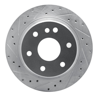 R1 Concepts R1 00-14 Cadillac Escalade Rear Left Drilled & Slotted Silver Brake Rotor