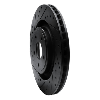 R1 Concepts R1 08-14 Chrysler 200 Front Left Drilled & Slotted Black Brake Rotor