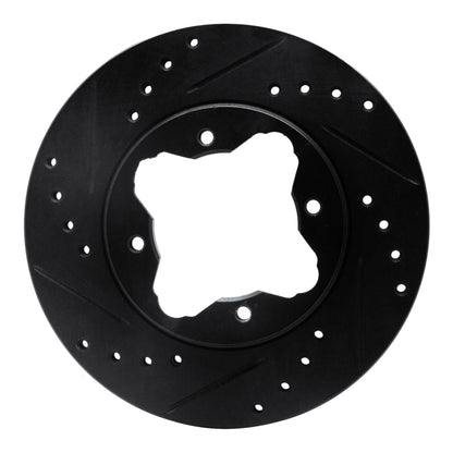 R1 Concepts R1 90-97 Acura CL Front Left Drilled & Slotted Black Brake Rotor