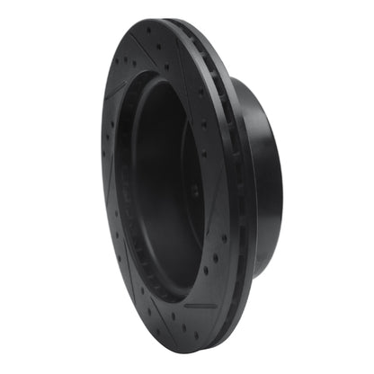 R1 Concepts R1 19-25 Ford BRONCO Rear Left Drilled & Slotted Black Brake Rotor