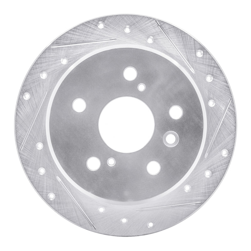 R1 Concepts R1 92-03 Lexus ES300 Rear Right Drilled & Slotted Silver Brake Rotor
