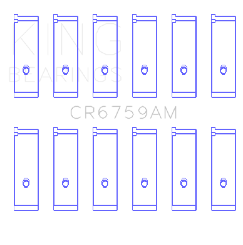 King Engine Bearings Honda C32A / C35A Connecting Rod Bearing Set (Size 0.25)
