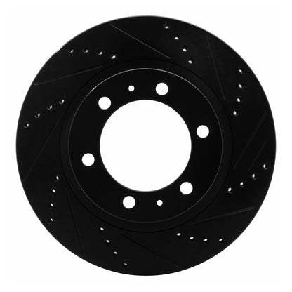 DFC 03-23 Toyota Tacoma Front Right Drilled & Slotted Black Brake Rotor