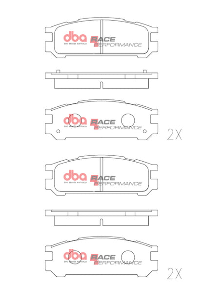 DBA 98-04 Subaru Impreza WRX RP Performance Rear Brake Pads