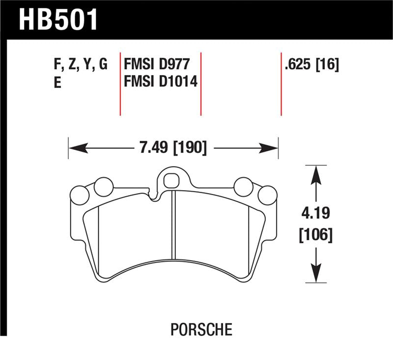 Hawk Performance Hawk Porsche HPS Street Front Brake Pads