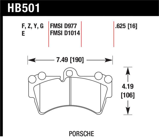 Hawk Performance Hawk Porsche HPS Street Front Brake Pads