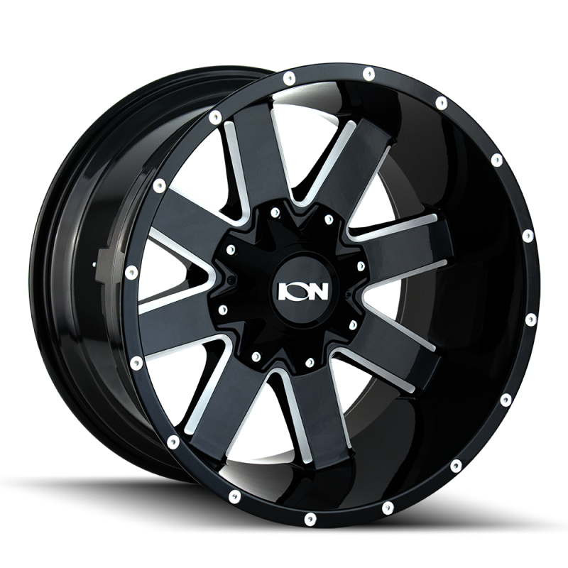ION Wheels ION 141 17x9 / 8x165.1 BP / -12mm Offset / 130.8mm Hub Gloss Black Milled Wheel