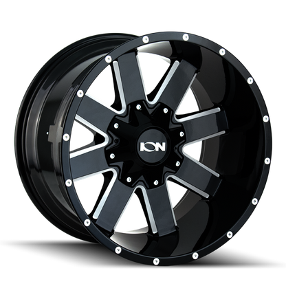 ION Wheels ION 141 17x9 / 8x165.1 BP / -12mm Offset / 130.8mm Hub Gloss Black Milled Wheel