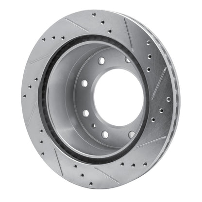 R1 Concepts R1 11-25 Chevy Silverado 2500 HD/2500 HD Classic Rear Left Drilled & Slotted Silver Brake Rotor