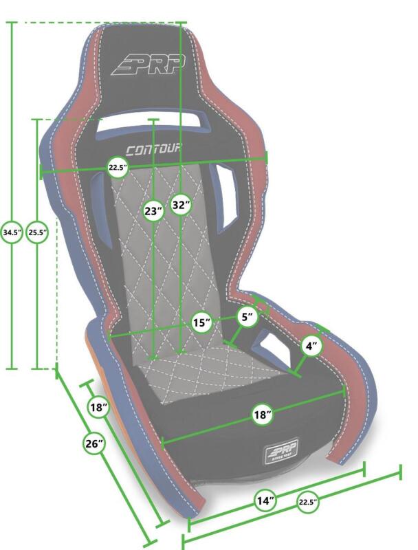 PRP Seats PRP Contour Suspension Seat - Black & Blue