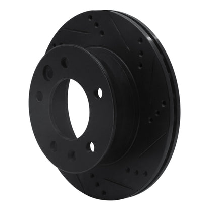 R1 Concepts R1 02-06 Dodge Sprinter 3500 Front Left Drilled & Slotted Black Brake Rotor