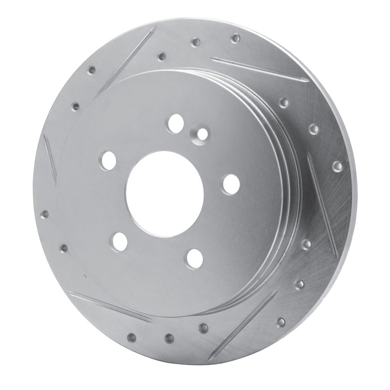 R1 Concepts R1 98-05 Mercedes-Benz ML350 Rear Left Drilled & Slotted Silver Brake Rotor