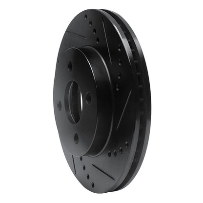 R1 Concepts R1 03-10 Chevrolet Cobalt Front Right Drilled & Slotted Black Brake Rotor
