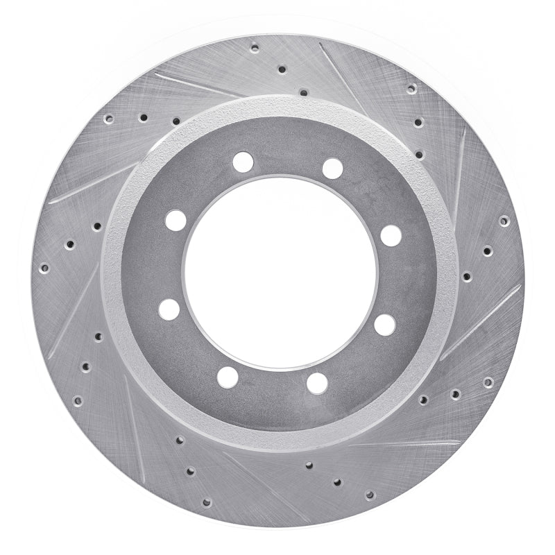 R1 Concepts R1 11-22 Ford F-350 Super Duty 4WD Rear Right Drilled & Slotted Silver Brake Rotor