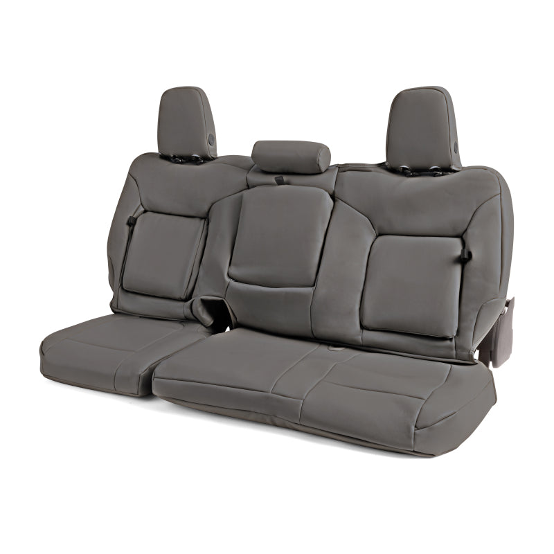 Covercraft 14-18 Chevrolet Silverado Leatherette PrecisionFit Custom Front Row Seat Covers - Stone