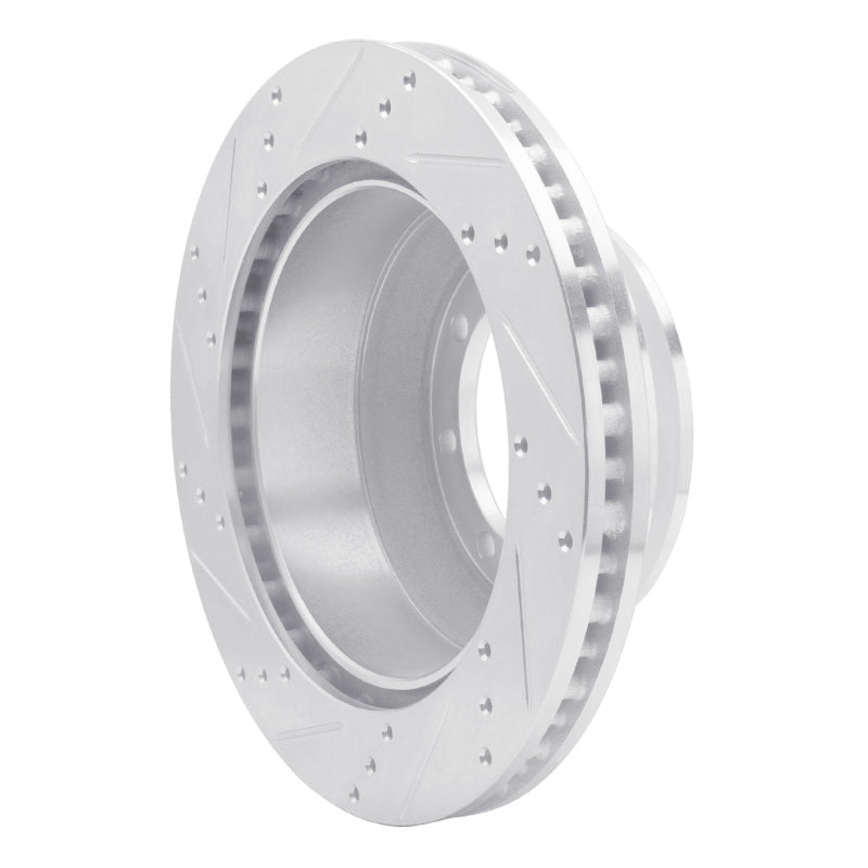 R1 Concepts R1 99-07 Ford E-350 Super Duty Rear Right Drilled & Slotted Silver Brake Rotor