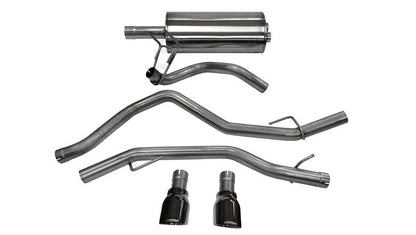 CORSA Performance Corsa 09-18 Dodge Ram 1500 4.7L/5.7L V8 Quad/Crew Cab/Short Bed Black Dual Rear Exit Cat-Back Exhaus