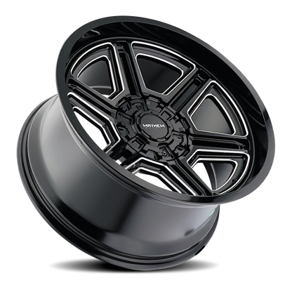 Mayhem 8117 Hermosa 20x10 / 5x127 BP/ -25mm Offset / 87mm Hub Black/Milled Wheel