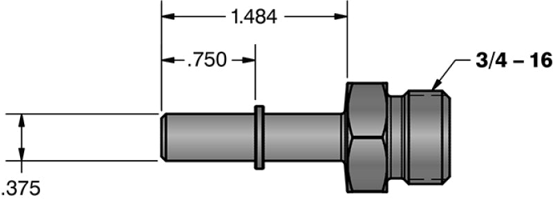 Fleece Performance Universal 3/8in Quick Connect to 3/4in-16 O-ring (-8 AN)