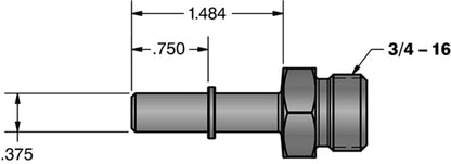 Fleece Performance Universal 3/8in Quick Connect to 3/4in-16 O-ring (-8 AN)