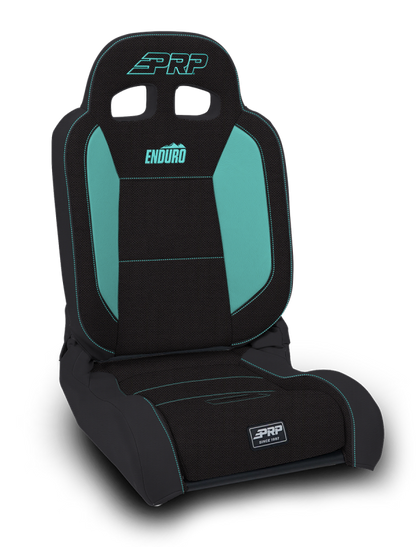 PRP Seats PRP EnduroDaily Reclining Suspension Seat - Black/Teal Tweed - Driver